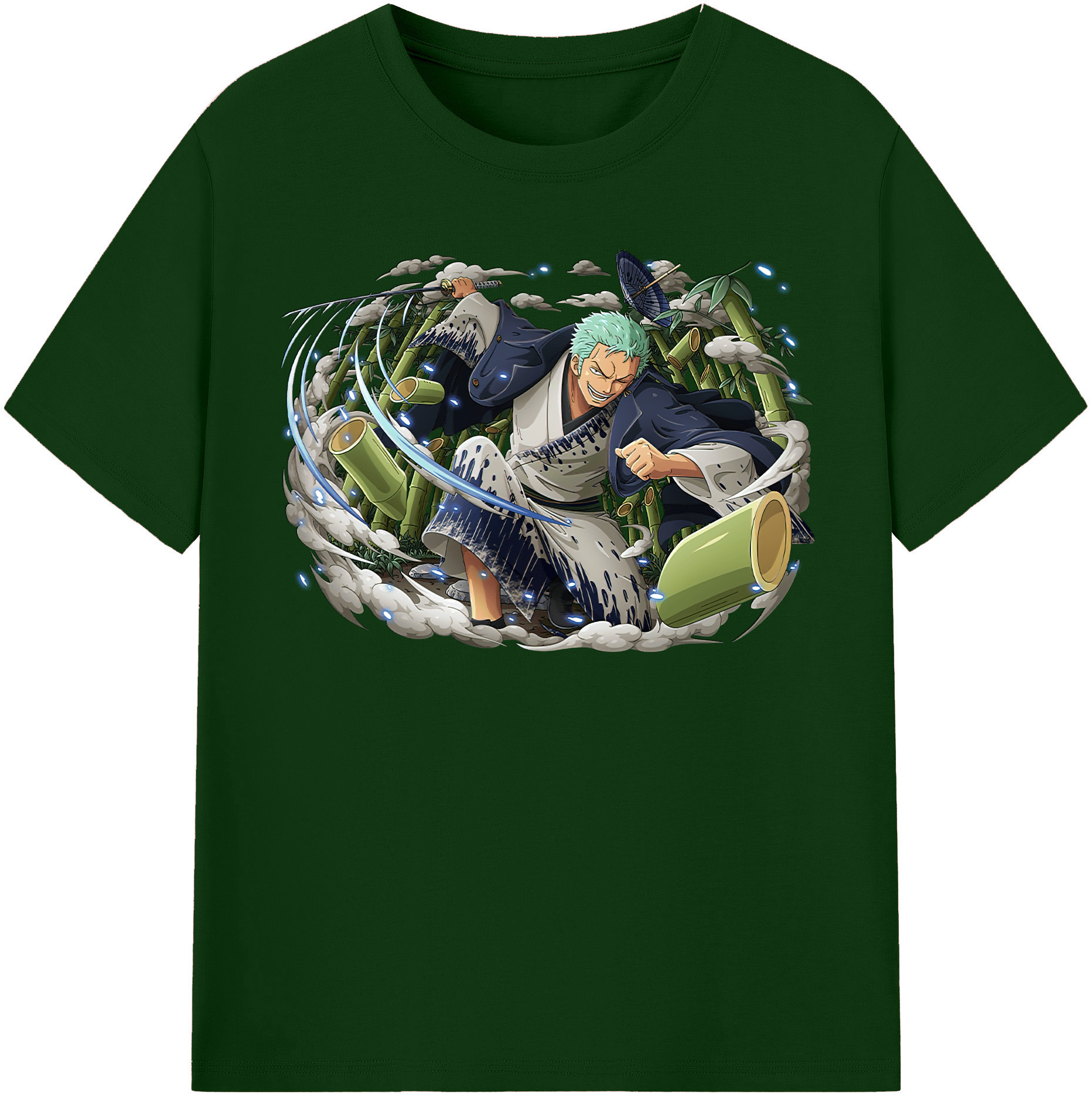 ワンピース ロロノア・ゾロ ONE PIECE Roronoa Zoro 綿100％半袖Tシャツ（フロントプリント）